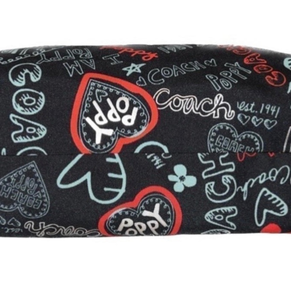 Coach poppy with hearts Glam Tote - Picture 5 of 8